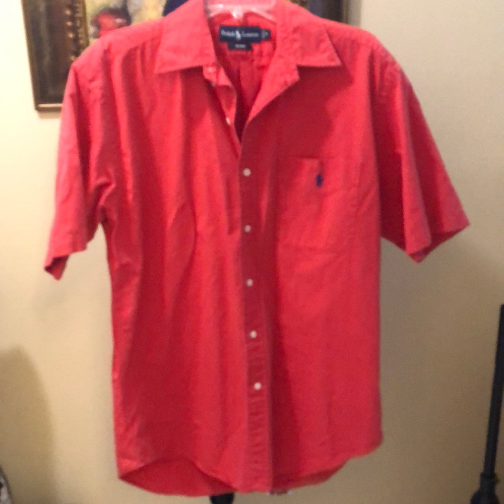 🏇Ralph Lauren Men Blake Cotton lightweight brushed denim short sleeved shirt